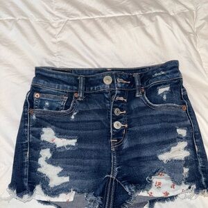AMERICAN EAGLE Distressed Denim Shorts
